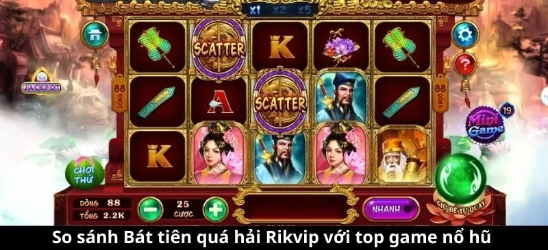 So sánh Bát tiên quá hải Rikvip với top game nổ hũ