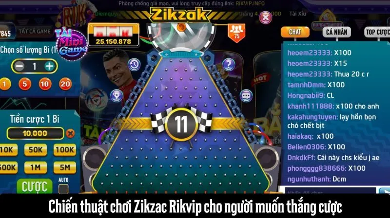 Chiến thuật chơi Zikzac Rikvip cho người muốn thắng cược