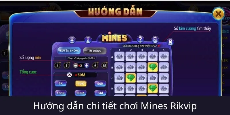 Hướng dẫn cách chơi Mines Rikvip chi tiết nhất