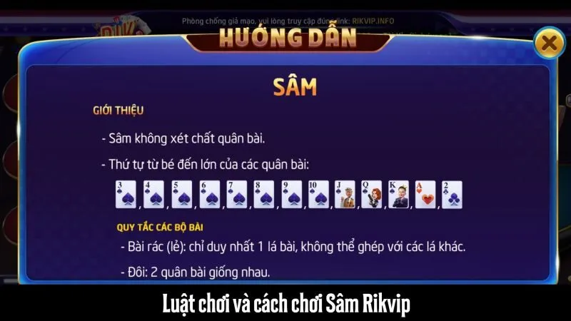 Luật chơi và cách chơi Sâm Rikvip